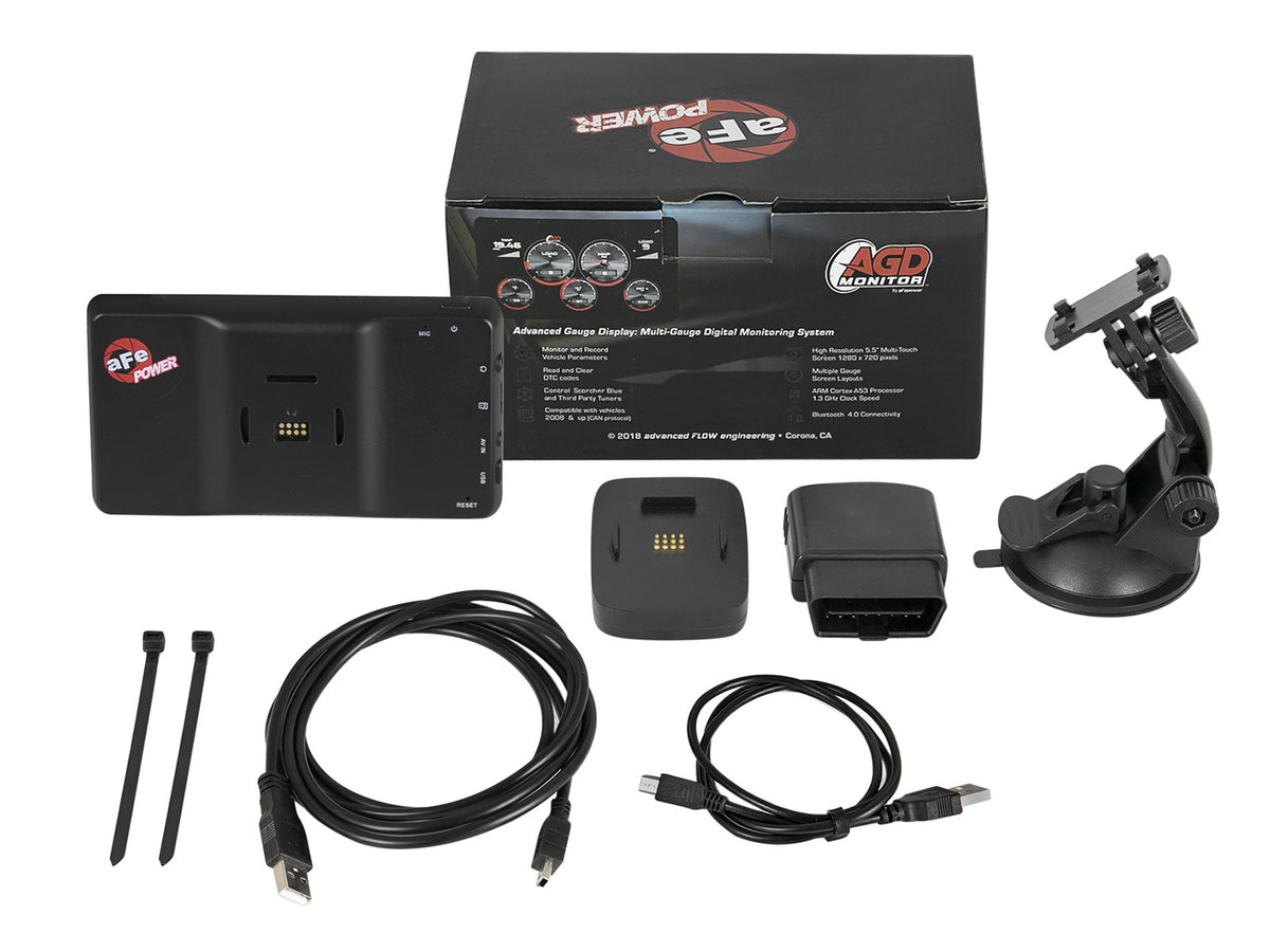 Agd 5-1/2 Inch Digital Gauge Display Monitor Dodge/Ram/Ford/GM Diesel Trucks 08-23 L6-6.7L Turbo Diesel/V8-6.4L/6.6L/6.7L Turbo Diesel