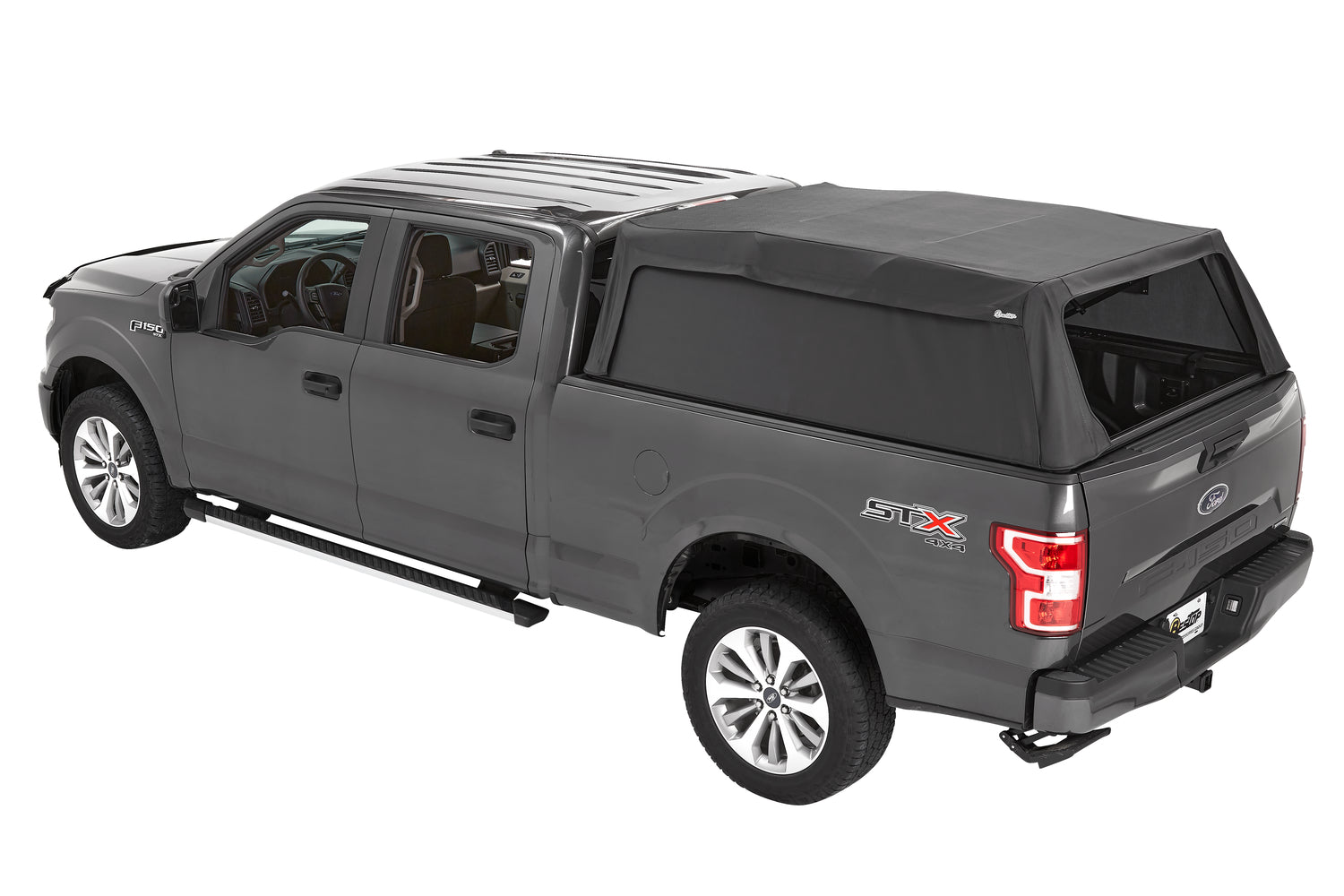Supertop Truck Bed Cap 2 For Ford 2015-2024 F-150 5.5 Foot Black Diamond PVC Coated Sailcloth No Drill Bestop