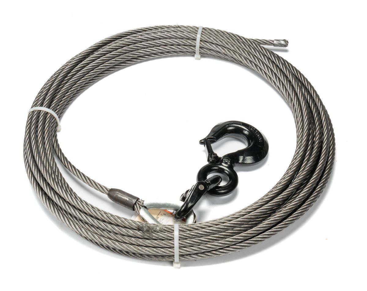 Replacement Steel Winch Rope, 1/2 in x 75 ft, EIPS