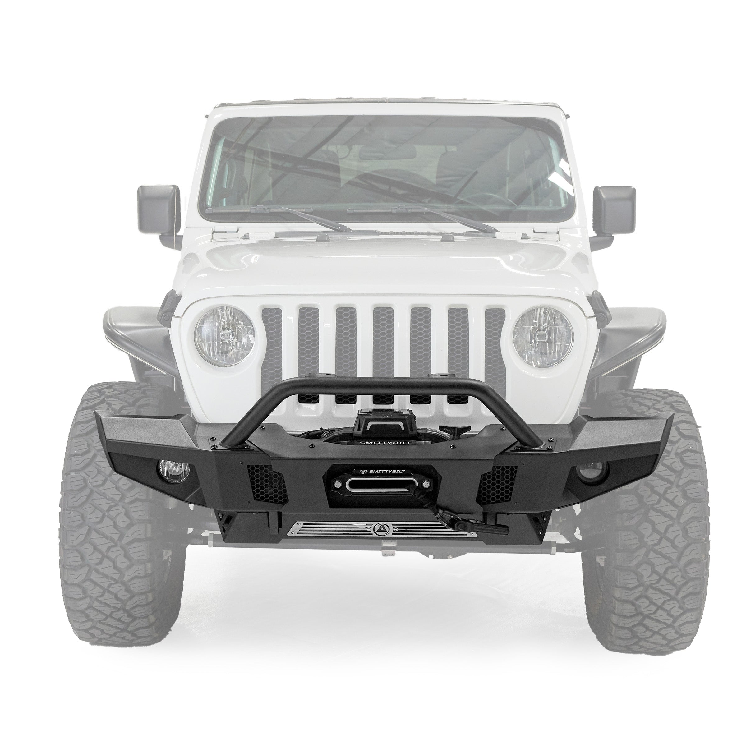 Atlas Front Bumper Winch Compatible 2018-2023 Jeep Wrangler Smittybilt