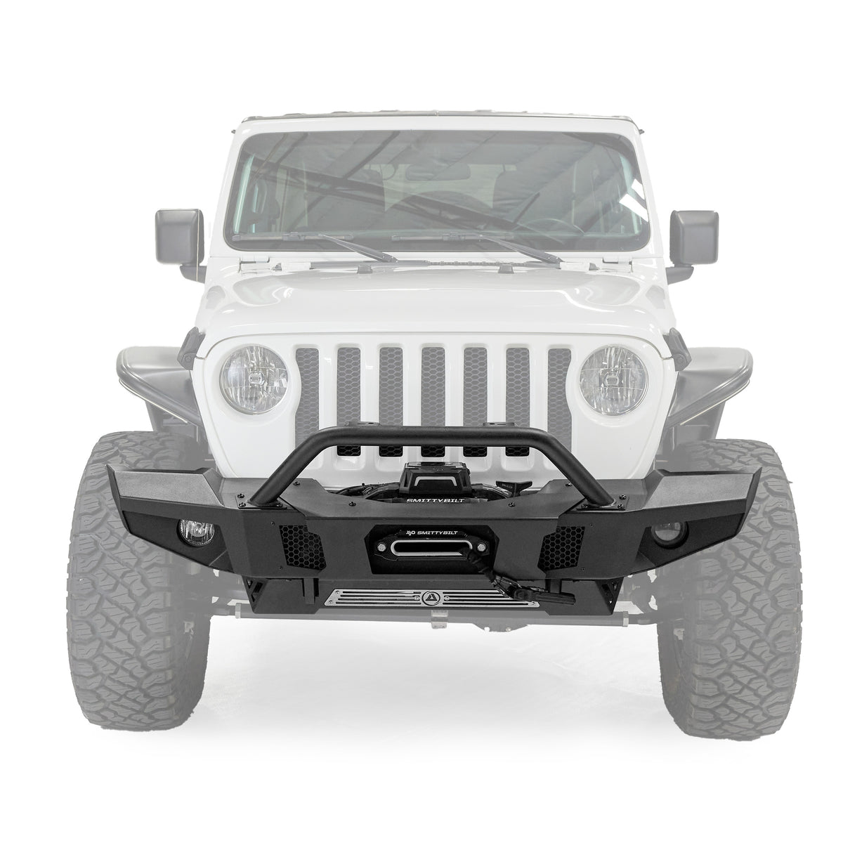 Atlas Front Bumper Winch Compatible 2018-2023 Jeep Wrangler Smittybilt