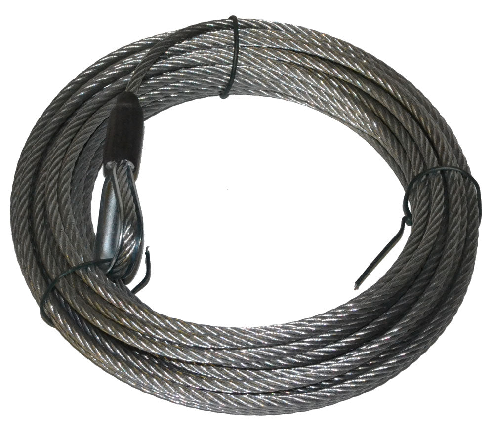 Replacement Steel Winch Rope, 3/16 in x 35 ft