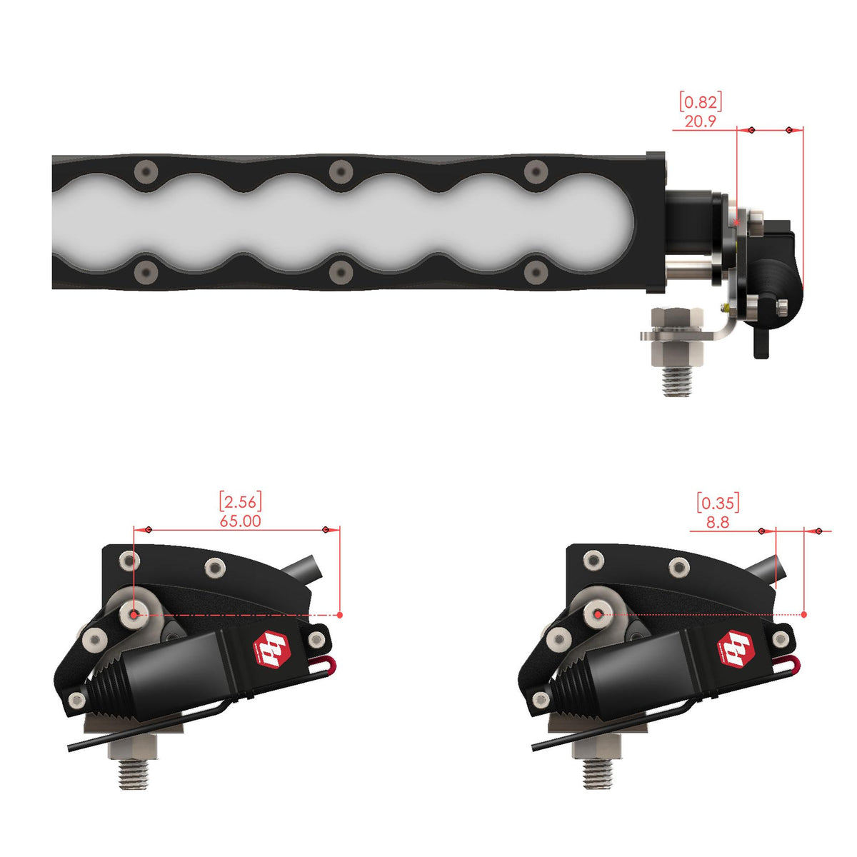 Reflex Light Actuator Kit S8 Single 10 Inch Light Bar
