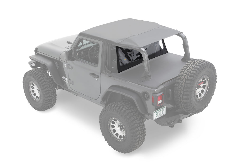 Standard Windjammer For Jeep 2007-2018 Wrangler JK 4 Door Black Diamond Bestop