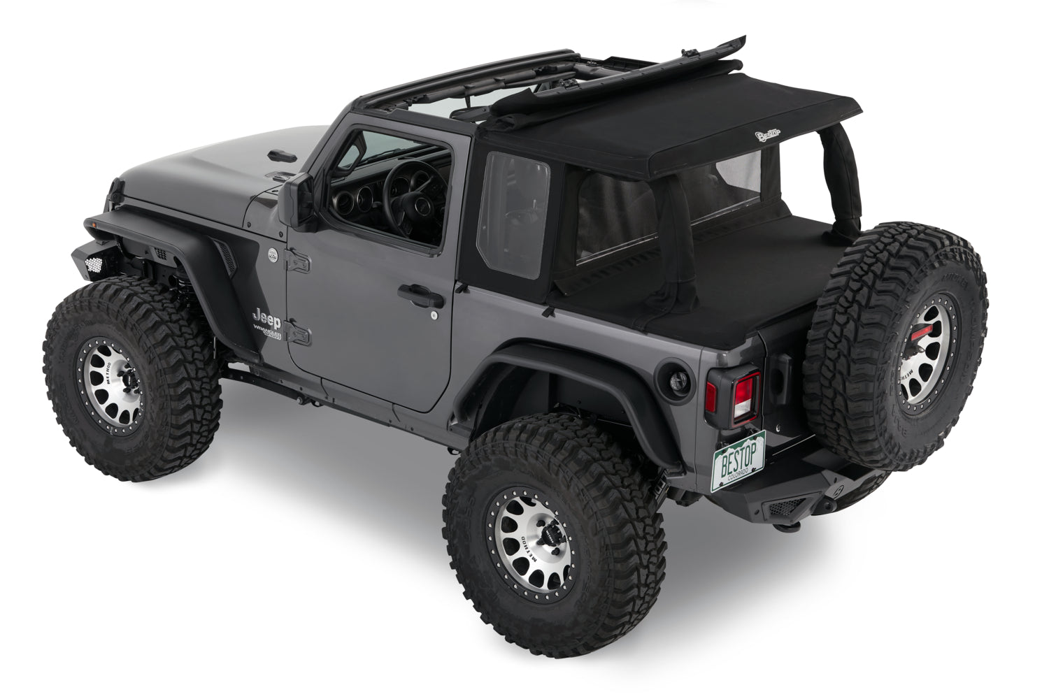 Halftop Conversion Kit Jeep '18-26 Wrangler JL 2-Door Black Diamond Bestop