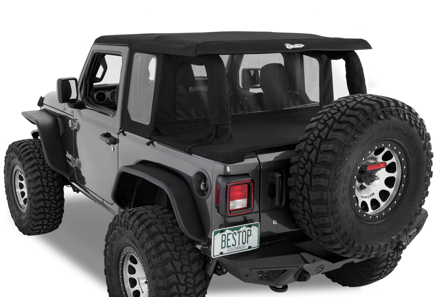 Halftop Conversion Kit Jeep '18-26 Wrangler JL 2-Door Black Diamond Bestop