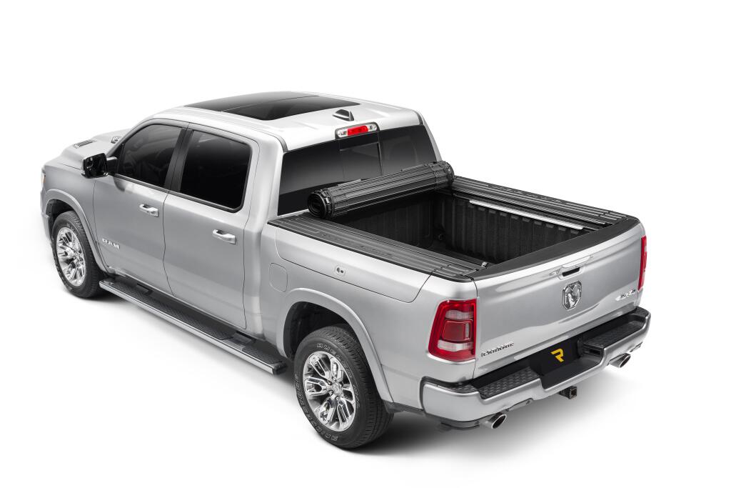 Revolver X4s Hard Rolling Truck Bed Cover 2019-2026 (New Body Style) Ram 5 Foot 7 Inch Bed with RamBox with or without Multifunction Tailgate BAK
