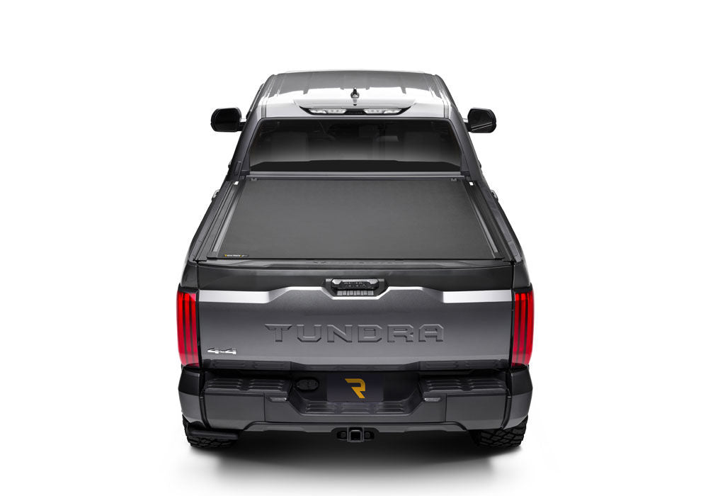 Revolver X4ts Hard Rolling Truck Bed Cover 2007-2021 Toyota Tundra 5 Foot 6 Inch Bed with Deck Rail System without Trail Special Edition Storage Boxes BAK