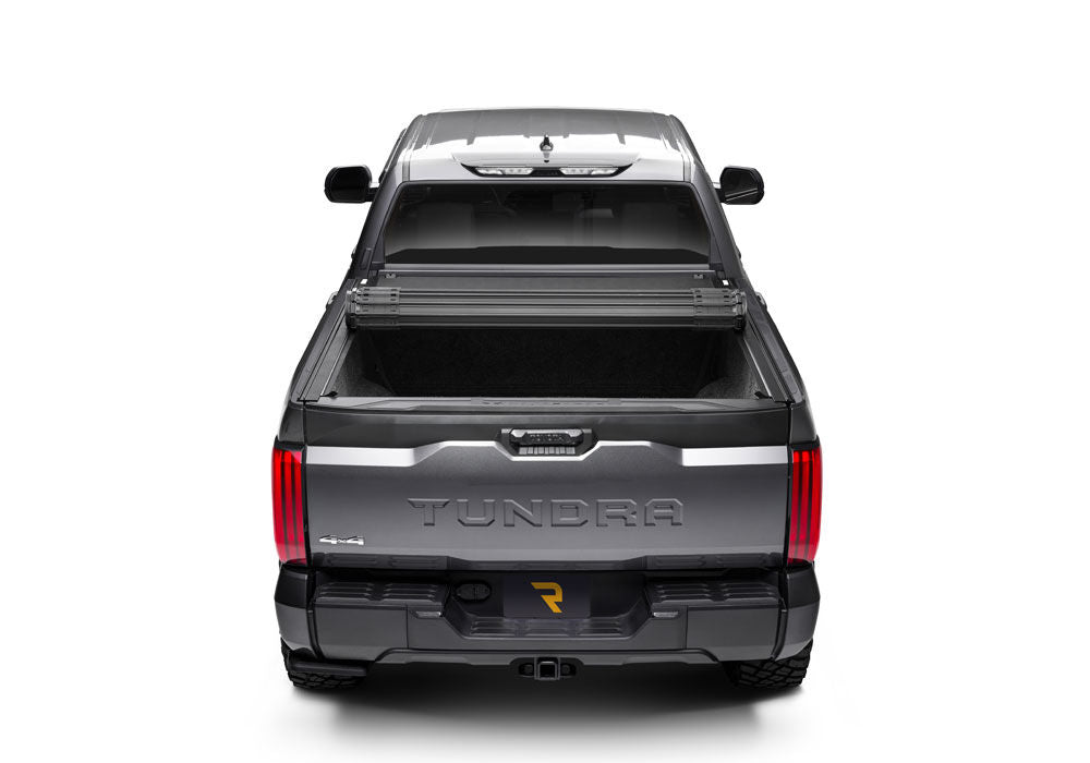Revolver X4ts Hard Rolling Truck Bed Cover 2007-2021 Toyota Tundra 5 Foot 6 Inch Bed with Deck Rail System without Trail Special Edition Storage Boxes BAK