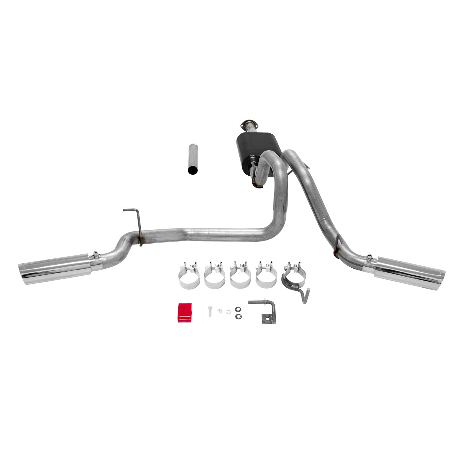 American Thunder Cat-Back Exhaust System Fits 2016-2023 Toyota Tacoma With 3.5L Engine, American Thunder, Dual Exit, Stainless Steel Exhaust System, 2/4 Wheel Drive, All Wheelbases Aggressive To Moderate Sound Flowmaster