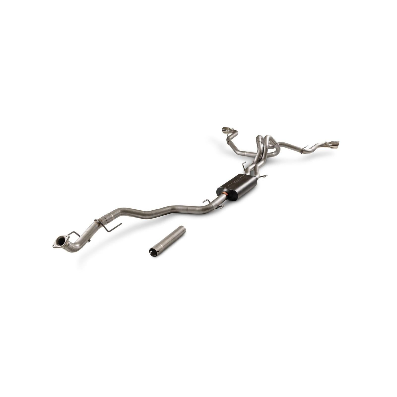 American Thunder Cat-Back Exhaust System Fits 2024-2025 Toyota Tacoma 2.4-Liter, All Wheelbases, American Thunder Dual Out Rear Or Side Exit, Cat-Back Exhaust System, Stainless Steel – Aggressive To Moderate Sound Flowmaster