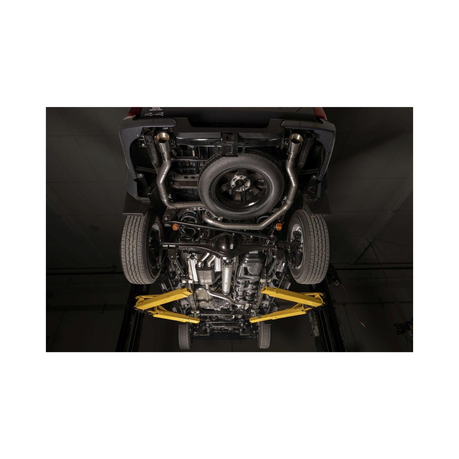 American Thunder Cat-Back Exhaust System Fits 2024-2025 Toyota Tacoma 2.4-Liter, All Wheelbases, American Thunder Dual Out Rear Or Side Exit, Cat-Back Exhaust System, Stainless Steel – Aggressive To Moderate Sound Flowmaster