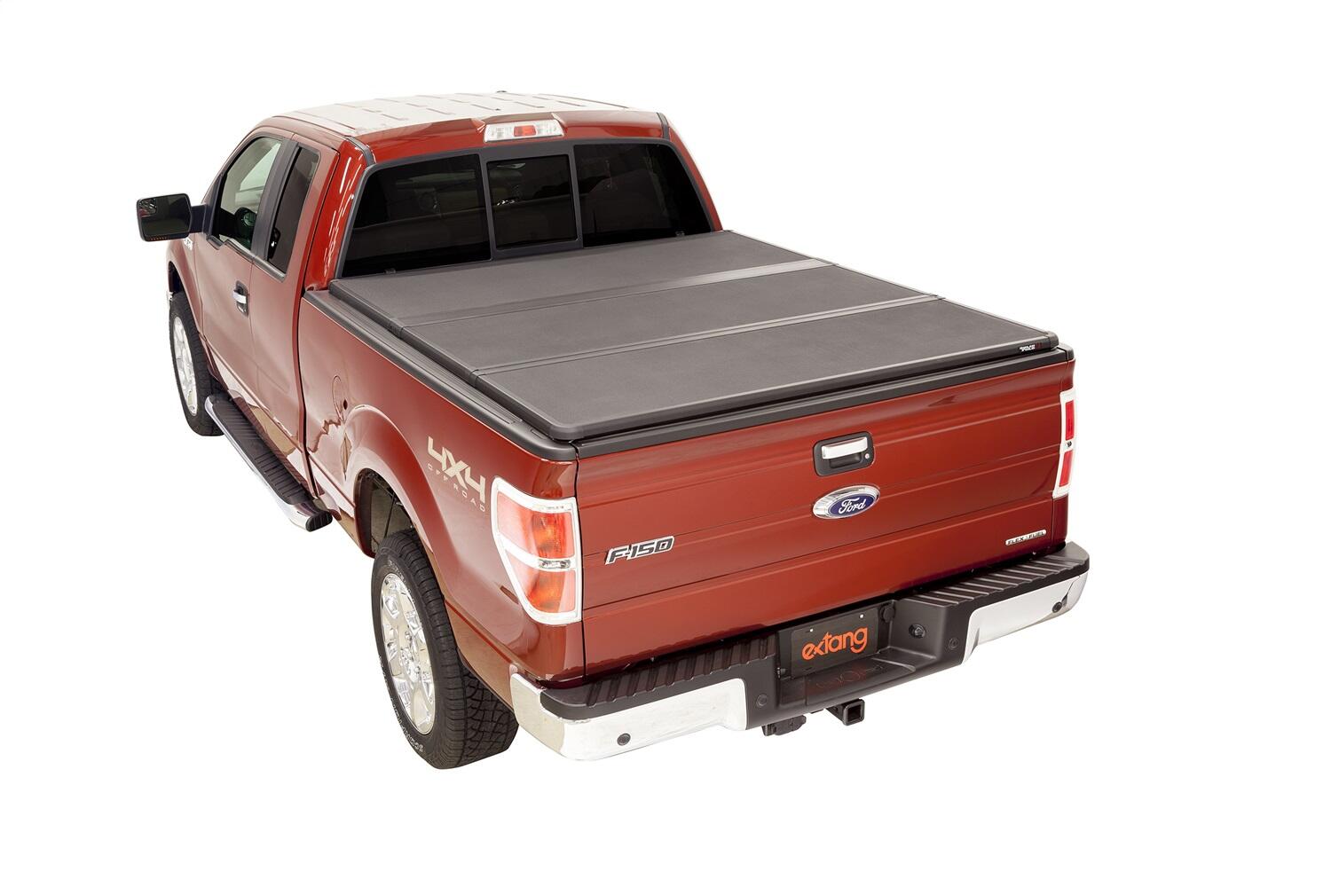 Solid Fold 2.0 Tonneau Cover Black Textured Paint 2009-2014 Ford F-150 6' 6 inch Bed without Cargo Management System Extang