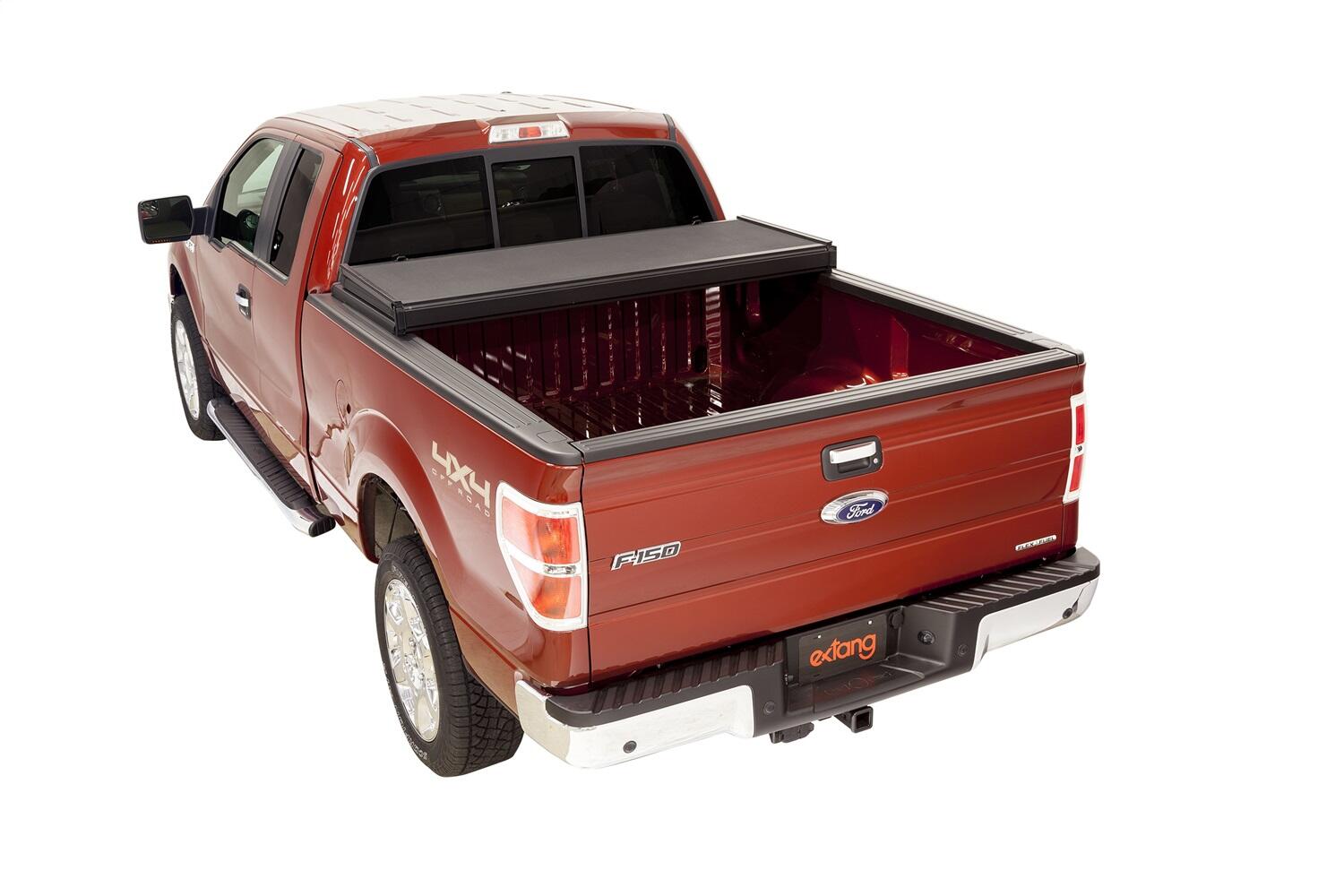 Solid Fold 2.0 Tonneau Cover Black Textured Paint 2009-2014 Ford F-150 6' 6 inch Bed without Cargo Management System Extang