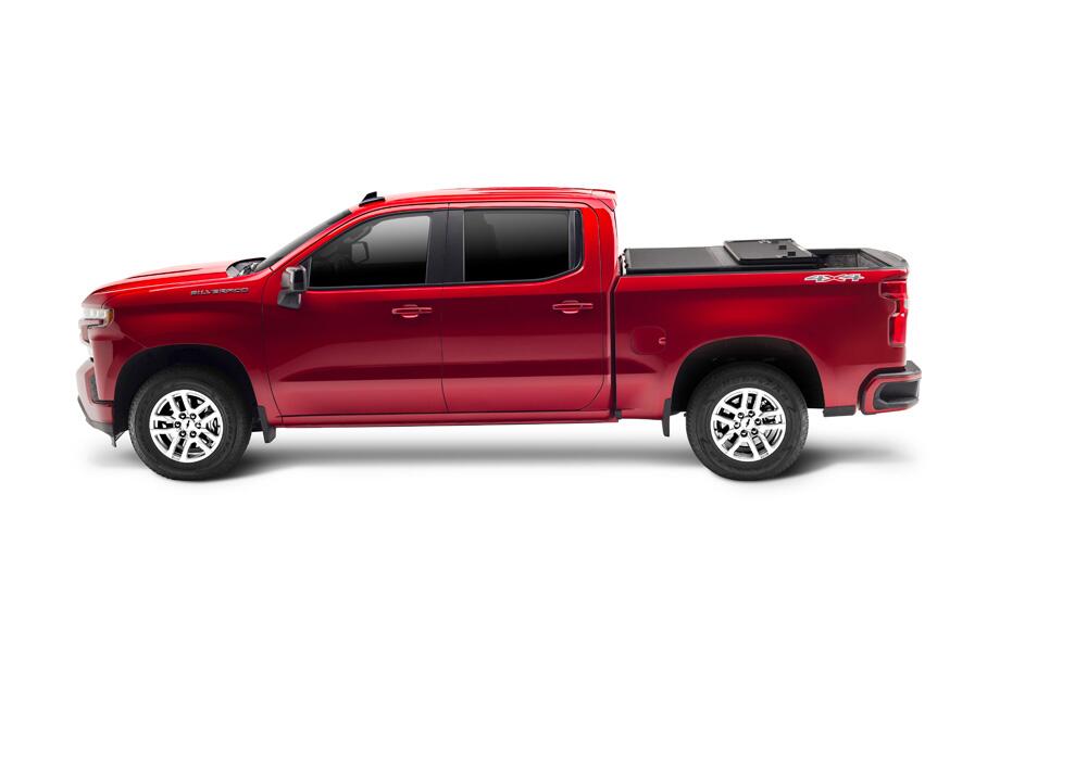 Solid Fold 2.0 Tonneau Cover Black Textured Paint 2019 (New Body Style)-2025 Silverado/Sierra (without CarbonPro Bed) 5' 9 inch Bed without Factory Side Storage Boxes with or without MultiPro/MultFlex Tailgate Extang
