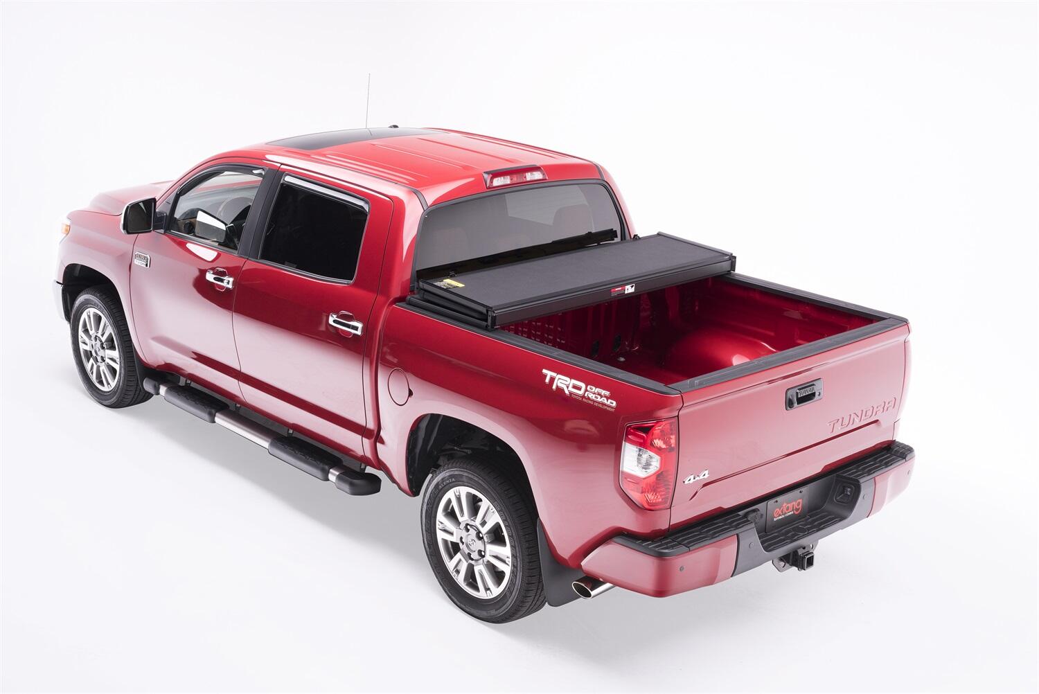 Solid Fold 2.0 Tonneau Cover Black Textured Paint 2014-2021 Toyota Tundra 8' 2 inch Bed without Deck Rail System Extang