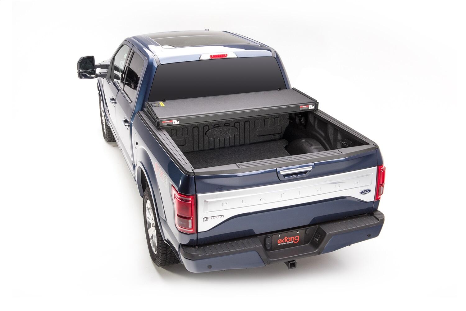 Solid Fold 2.0 Tonneau Cover Black Textured Paint 2015-2020 Ford F-150 6' 7 inch Bed Extang