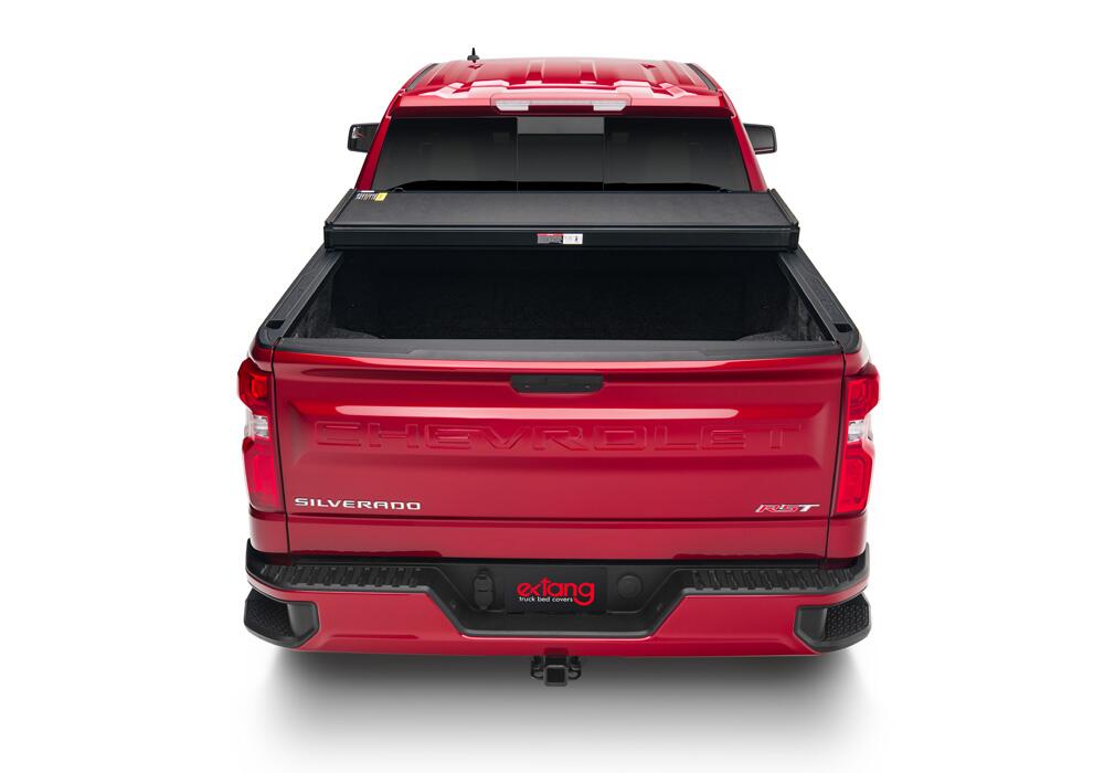 Solid Fold 2.0 Tonneau Cover Black Textured Paint 2020-2025 Silverado/Sierra 2500 HD/3500 HD 6' 9 inch Bed without Factory Side Storage Boxes Extang