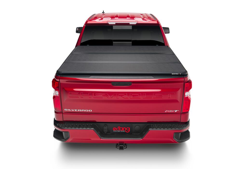 Solid Fold 2.0 Tonneau Cover Black Textured Paint 2020-2025 Silverado/Sierra 2500 HD/3500 HD 6' 9 inch Bed without Factory Side Storage Boxes Extang