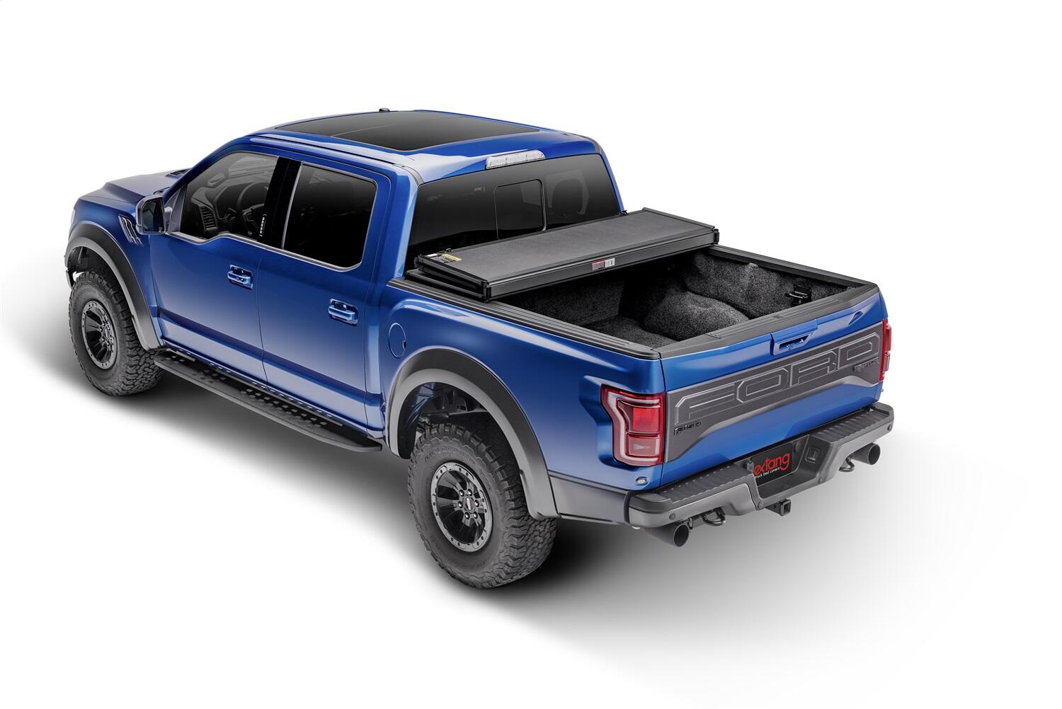Solid Fold 2.0 Tonneau Cover Black Textured Paint 2021-2026 Ford F-150 5' 7 inch Bed (Includes Lightning) Extang