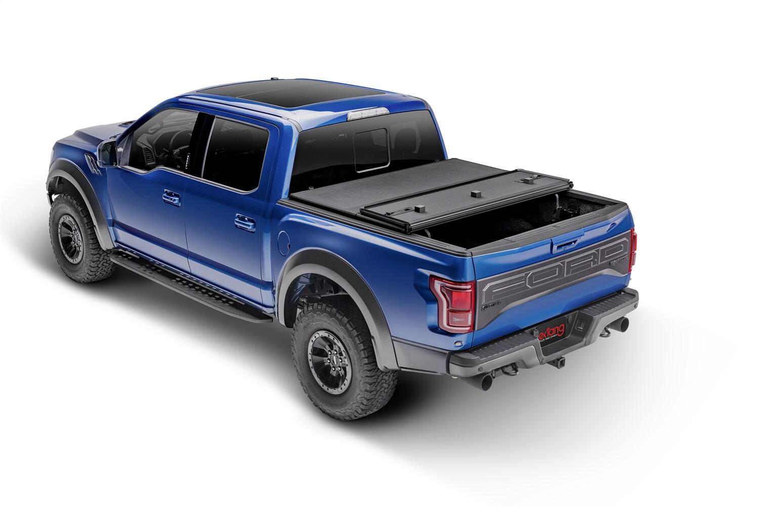 Solid Fold 2.0 Tonneau Cover Black Textured Paint 2021-2026 Ford F-150 8' 2 inch Bed Extang