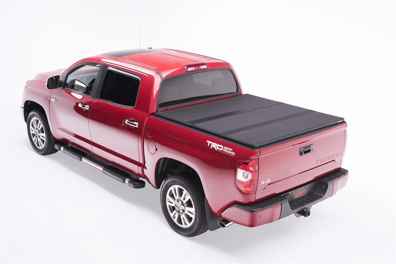 Solid Fold 2.0 Tonneau Cover Black Textured Paint 2007-2013 Toyota Tundra 5' 6 inch Bed without Deck Rail System Extang
