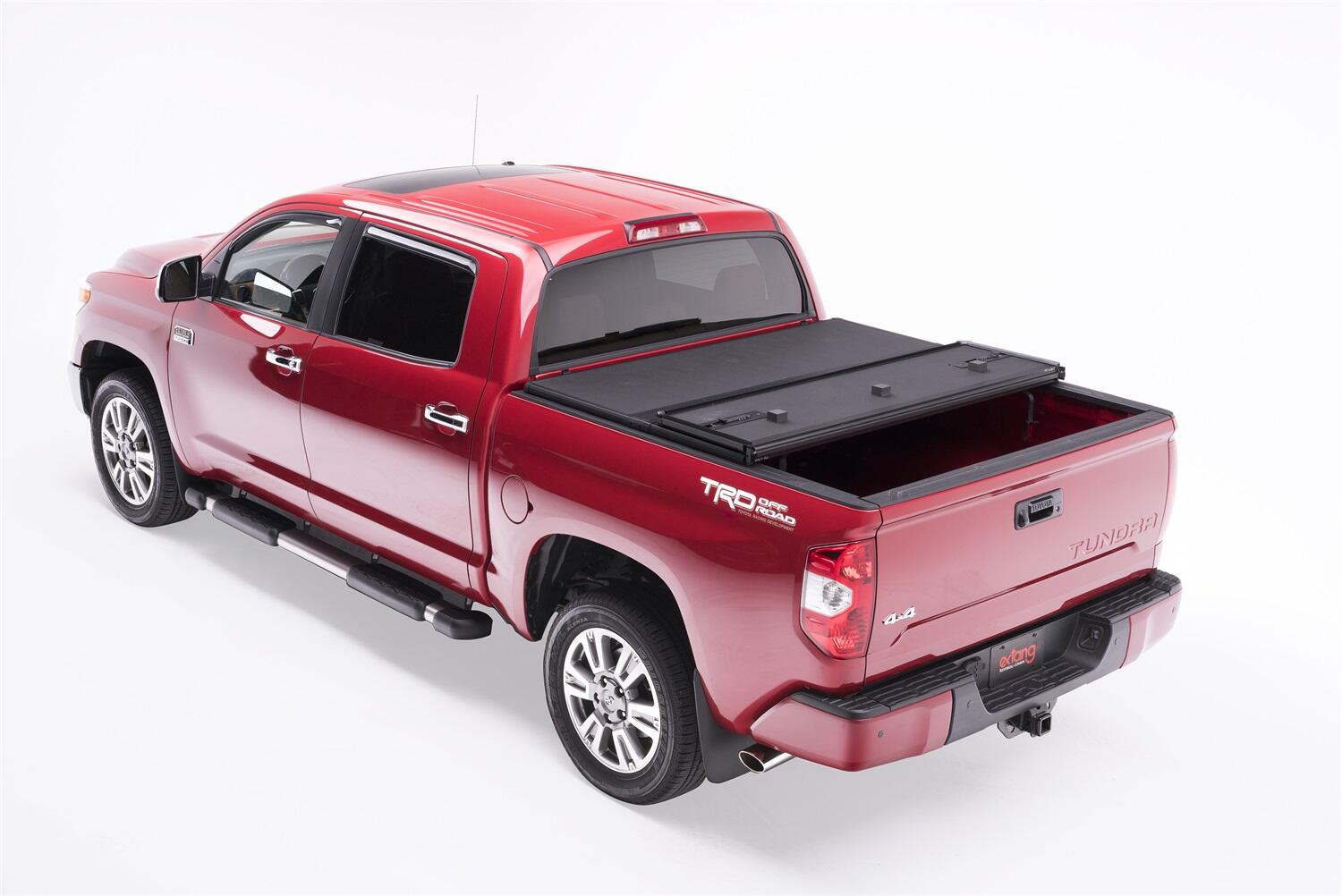 Solid Fold 2.0 Tonneau Cover Black Textured Paint 2007-2013 Toyota Tundra 5' 6 inch Bed without Deck Rail System Extang