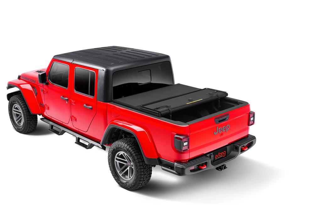 Solid Fold 2.0 Tonneau Cover Black Textured Paint 2020-2025 Jeep Gladiator (JT) without Trail Rail System Extang