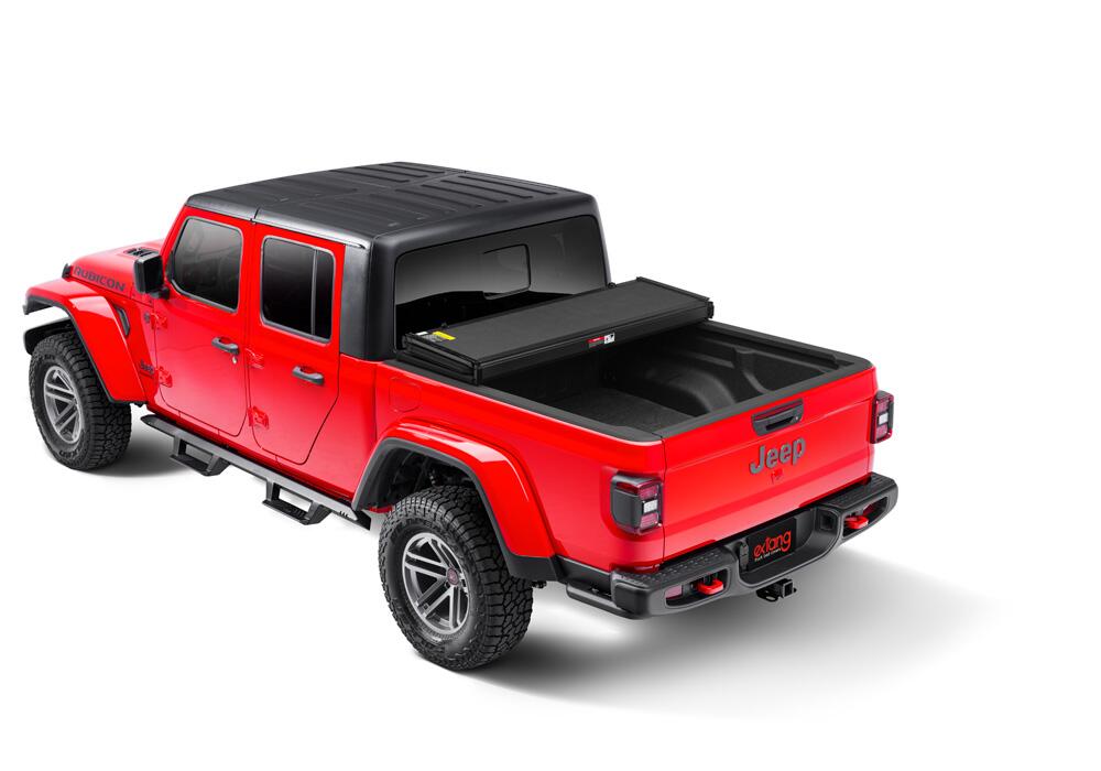 Solid Fold 2.0 Tonneau Cover Black Textured Paint 2020-2025 Jeep Gladiator (JT) without Trail Rail System Extang