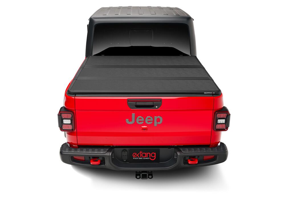 Solid Fold 2.0 Tonneau Cover Black Textured Paint 2020-2025 Jeep Gladiator (JT) without Trail Rail System Extang