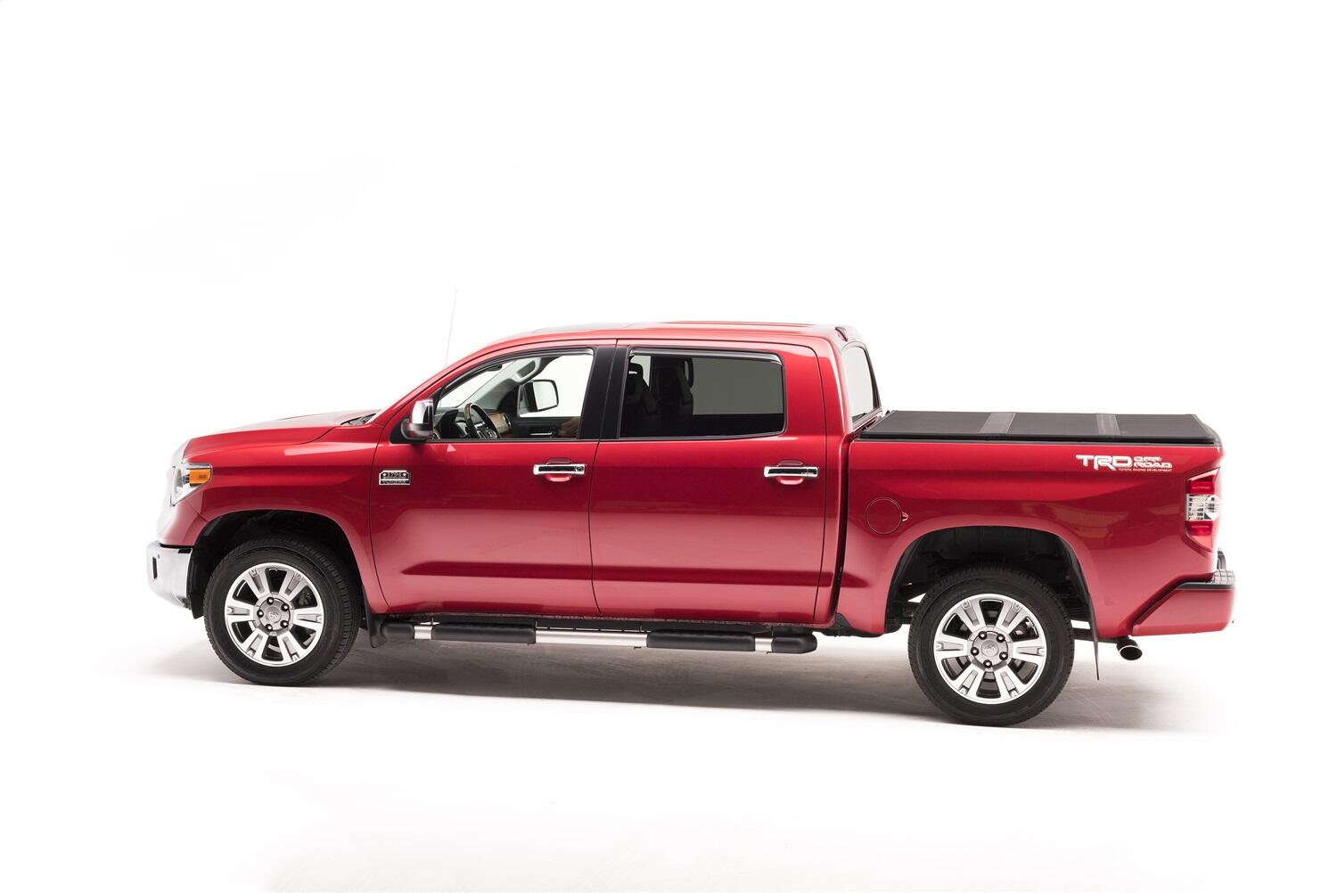 Solid Fold 2.0 Tonneau Cover Black Textured Paint 2007-2013 Toyota Tundra 6' 6 inch Bed without Deck Rail System Extang