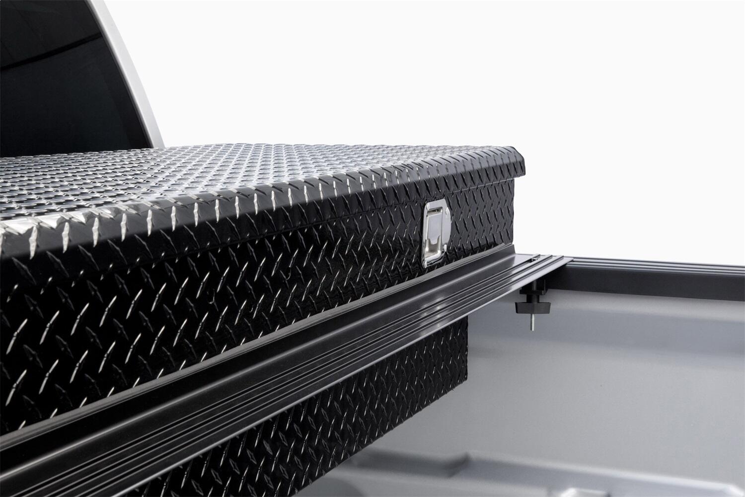 Solid Fold 2.0 Tool Box Tonneau Cover Black Textured Paint For Use w/Existing Tool Box Tool Box Not Included 2009-2014 Ford F-150 8' Bed Extang