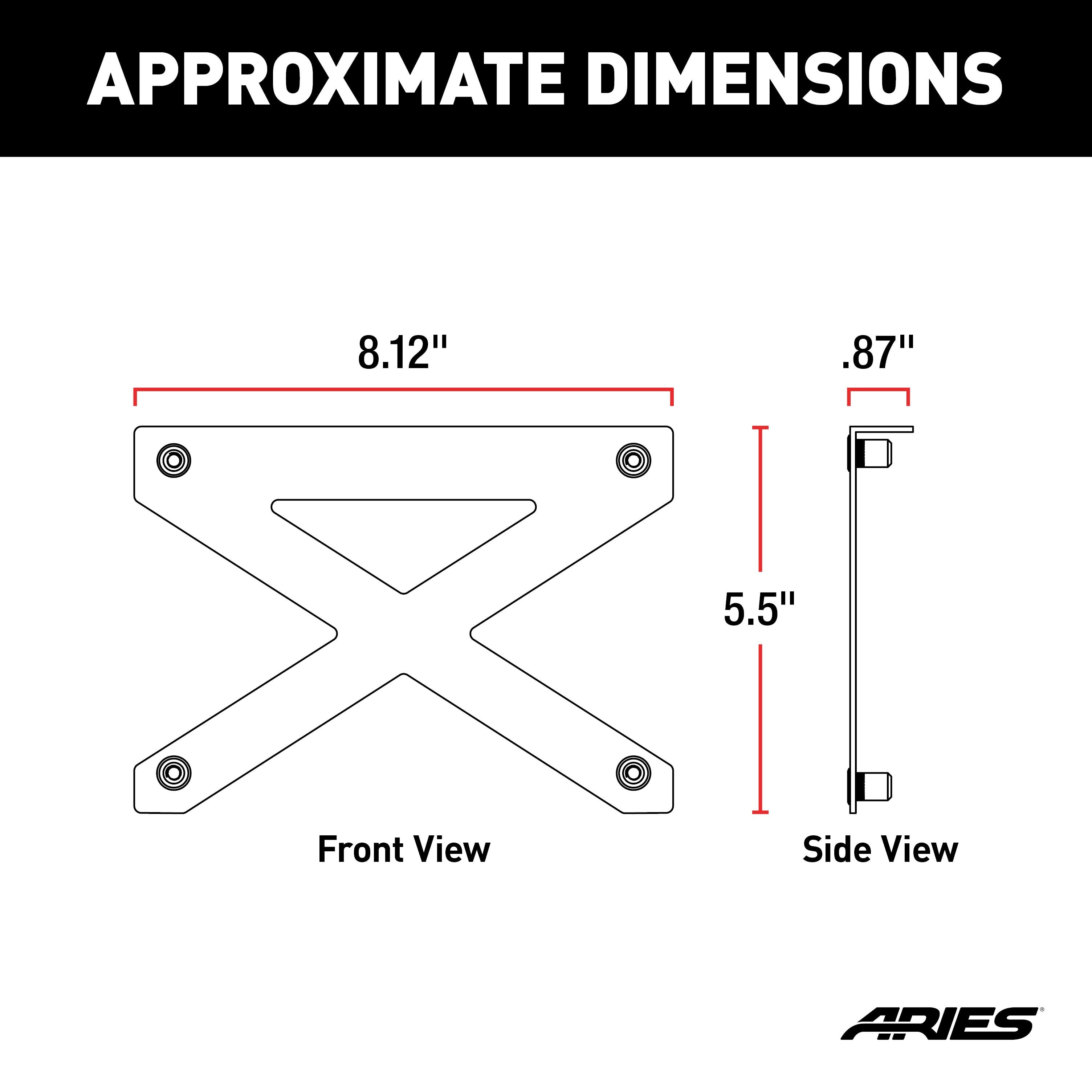 ARIES Pro Series Grille Guard License Plate Bracket