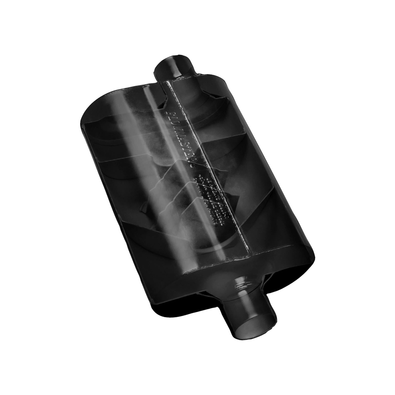 Super 40 Series Chambered Muffler Super 40® Stainless Steel 2.50 Offset In 2.50 Center Out Aggressive Sound Flowmaster