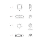 1x2 65 Degree DC Power Scene Light White Housing RIGID Industries