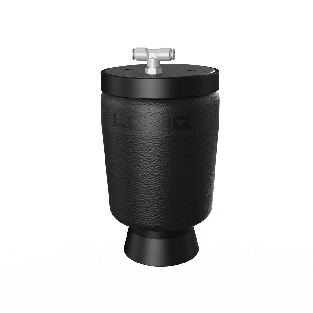 Replacement Air Spring (IQ-ASA-9000-LP) with Tee Fitting Installed LogiQ Suspension