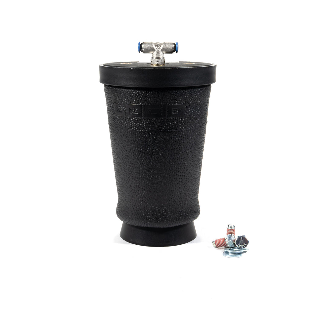 Replacement Air Spring (IQ-ASA-9000-LP) with Tee Fitting Installed LogiQ Suspension