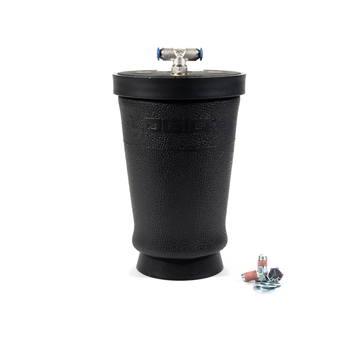 Replacement Air Spring (IQ-ASA-9000-LP) with Tee Fitting Installed LogiQ Suspension