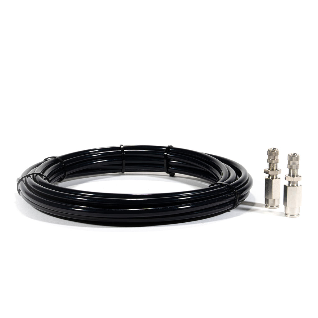 Replacement Manual Inflation Kit (16 Foot of 1/4 Inch air line, Qty 2 schrader inflation valves, Qty 16 zip ties) LogiQ Suspension