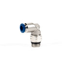 1/4 Inch PTC x 1/4 Inch NPT Nickel Plated Self Sealing Elbow Fitting LogiQ Suspension
