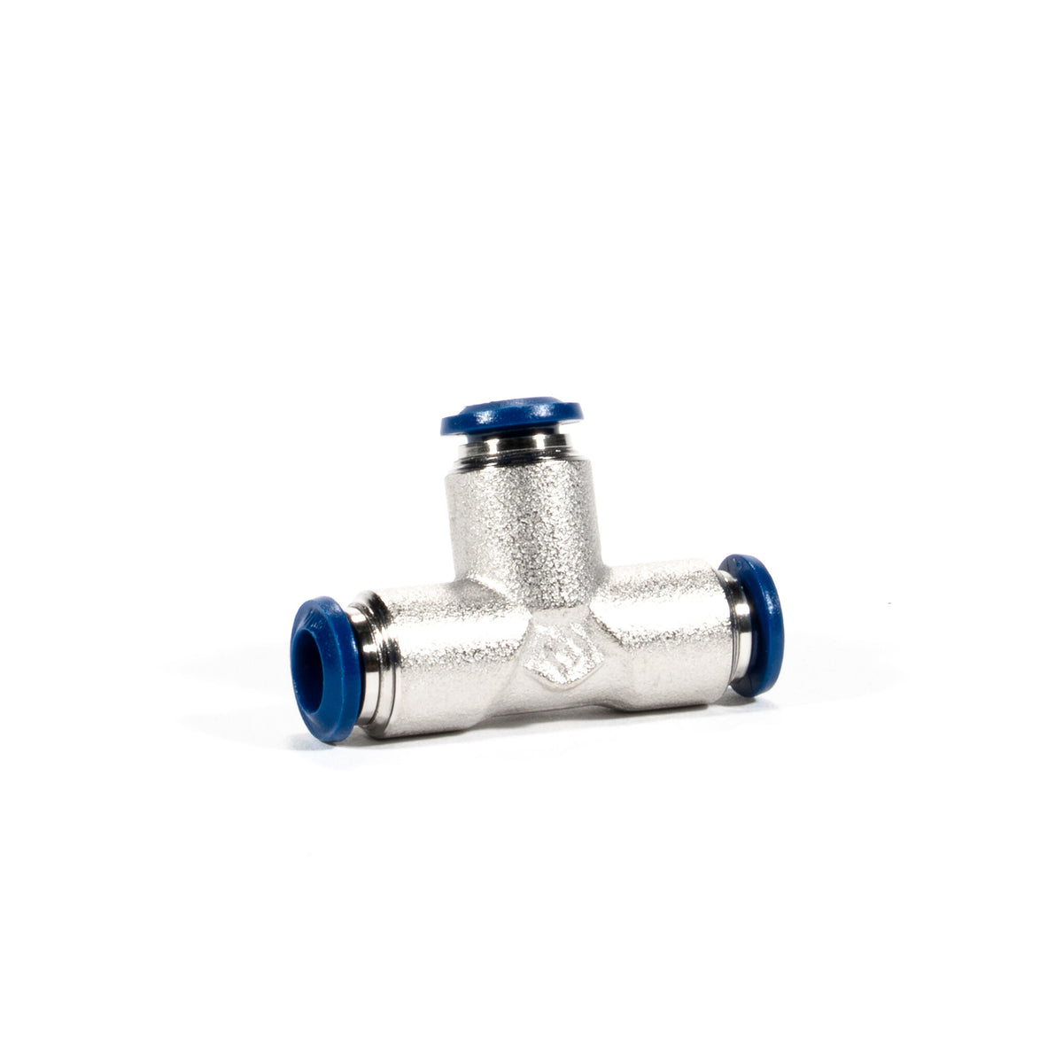 1/4 Inch PTC x 1/4 Inch PTC x 1/4 Inch PTC Nickel Plated Self Sealing Tee Fitting LogiQ Suspension