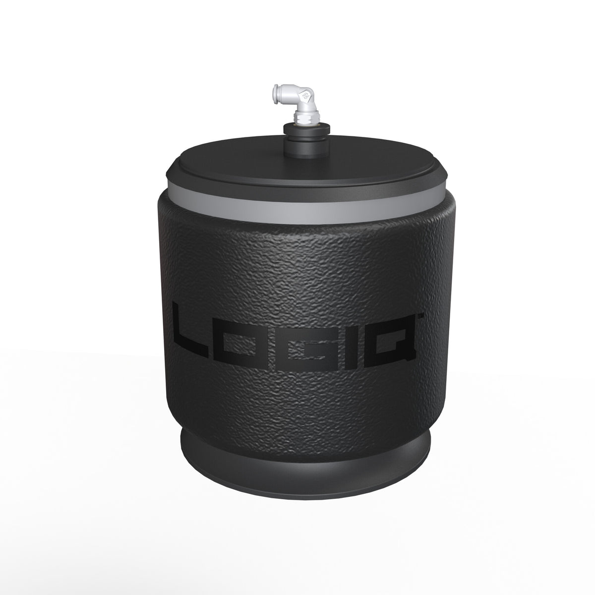 Replacement Air Spring (IQ-ASA-8347) with Elbow Fitting Installed LogiQ Suspension
