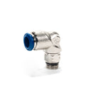 3/8 Inch PTC x 1/4 Inch NPT Nickel Plated Self Sealing Elbow Fitting LogiQ Suspension