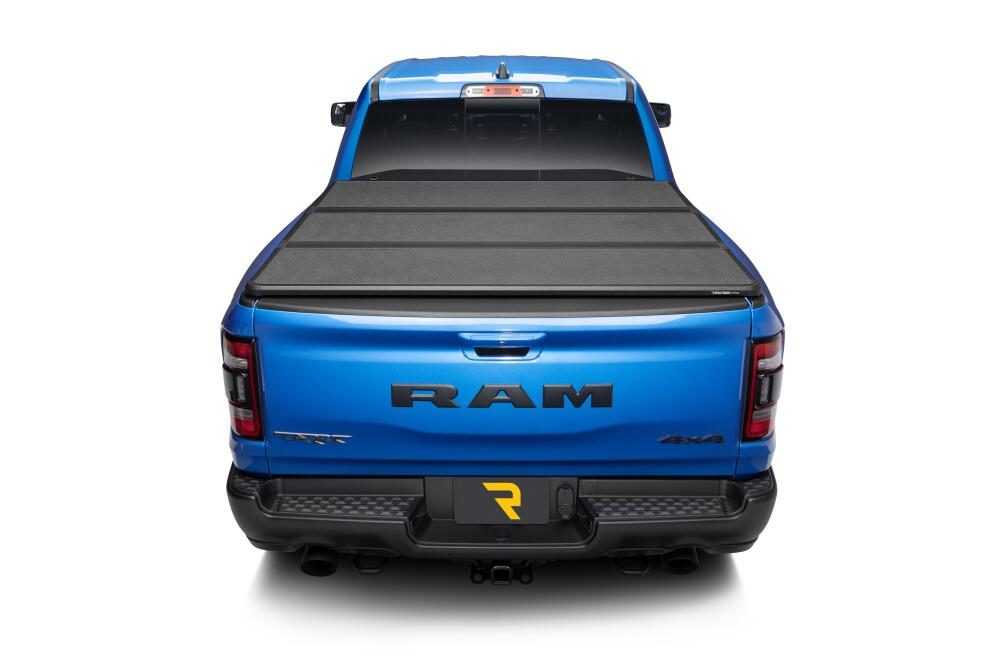 Solid Fold ALX Tonneau Cover Black Textured Paint 2019-2026 (New Body Style) Ram 5' 7 inch Bed without RamBox with or without Multifunction Tailgate Extang