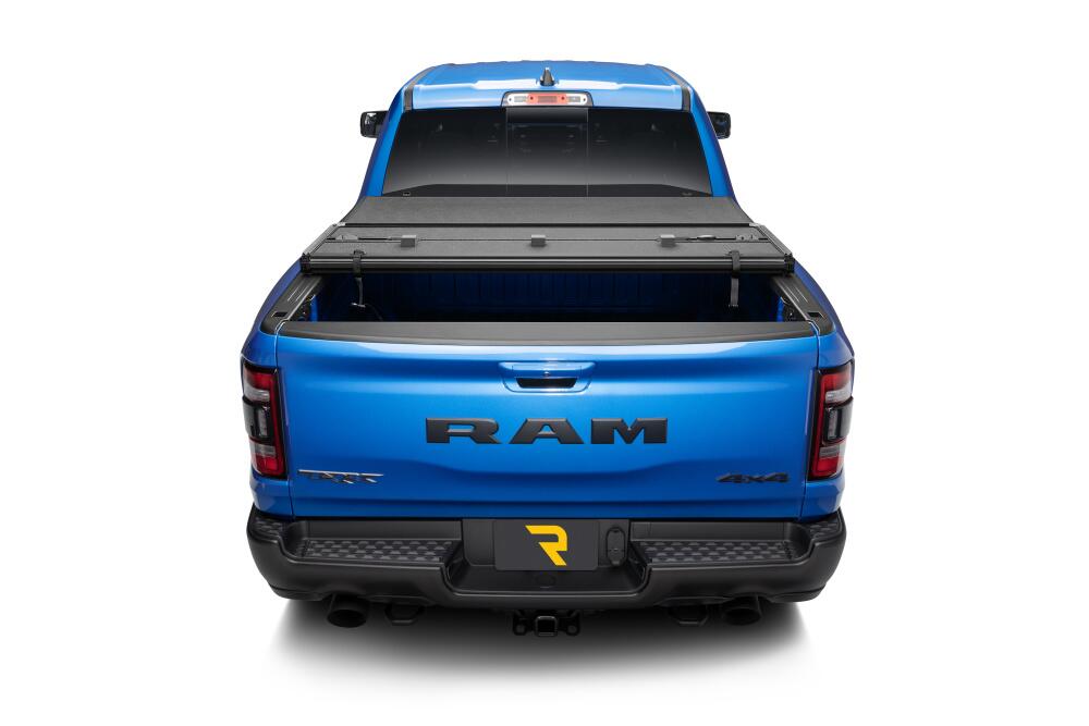 Solid Fold ALX Tonneau Cover Black Textured Paint 2019-2026 (New Body Style) Ram 5' 7 inch Bed without RamBox with or without Multifunction Tailgate Extang