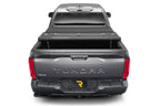Solid Fold ALX Tonneau Cover Black Textured Paint 2014-2021 Toyota Tundra 5' 7 inch Bed with Deck Rail System without Trail Special Edition Storage Boxes Extang