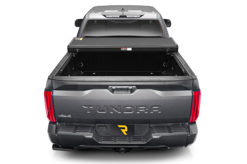 Solid Fold ALX Tonneau Cover Black Textured Paint 2014-2021 Toyota Tundra 6' 7 inch Bed without Deck Rail System Extang