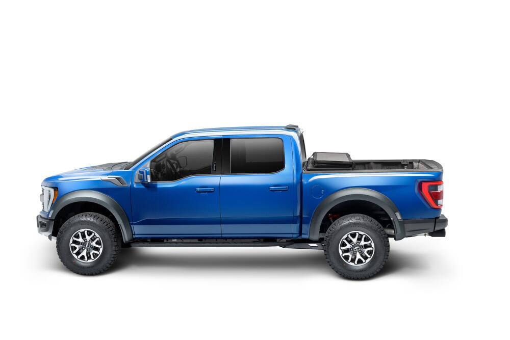 Solid Fold ALX Tonneau Cover Black Textured Paint 2015-2020 Ford F-150 8' 2 inch Bed Extang
