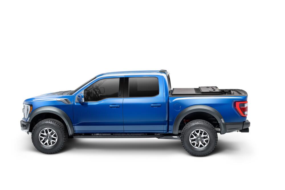 Solid Fold ALX Tonneau Cover Black Textured Paint 2017-2022 Ford F-250/350 8' 2 inch Bed Extang