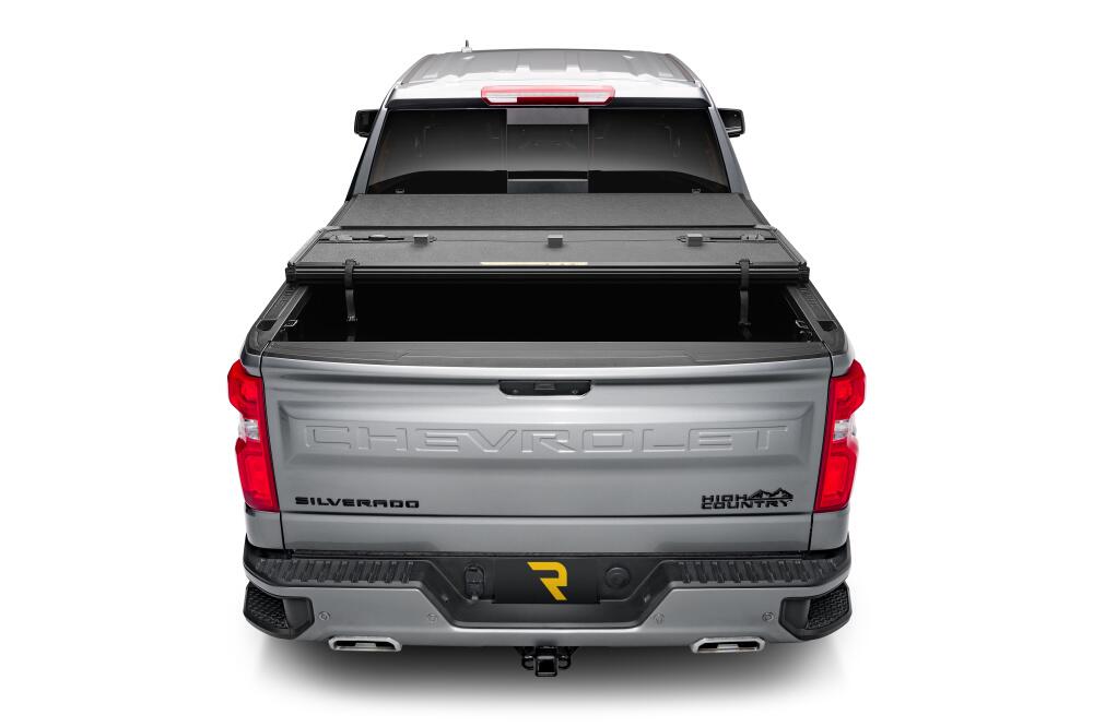 Solid Fold ALX Tonneau Cover Black Textured Paint 2020-2026 Silverado/Sierra 2500 HD/3500 HD 6' 9 inch Bed without Factory Side Storage Boxes Extang